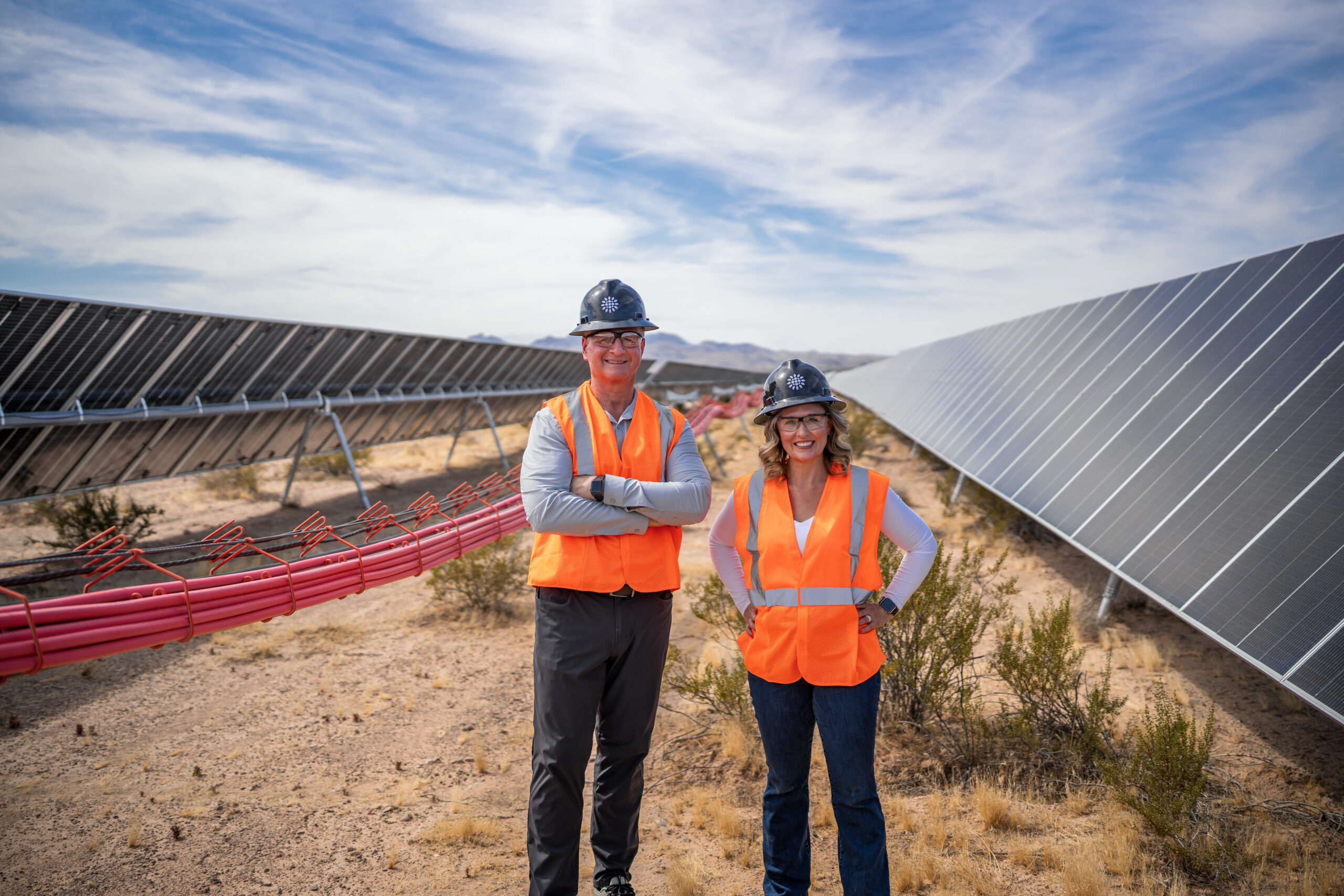 Equipo de Shoals en una planta fotovoltaica